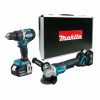 Makita (牧田) DLX2215TX1 衝擊電鑽 + 磨機