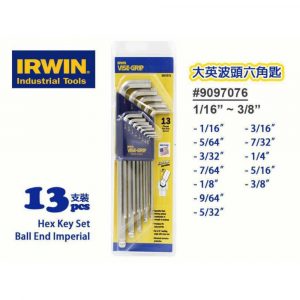 IRWIN 9097076 白叻波頭六角匙